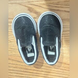 Vans black sparkling size 4 toddler’s